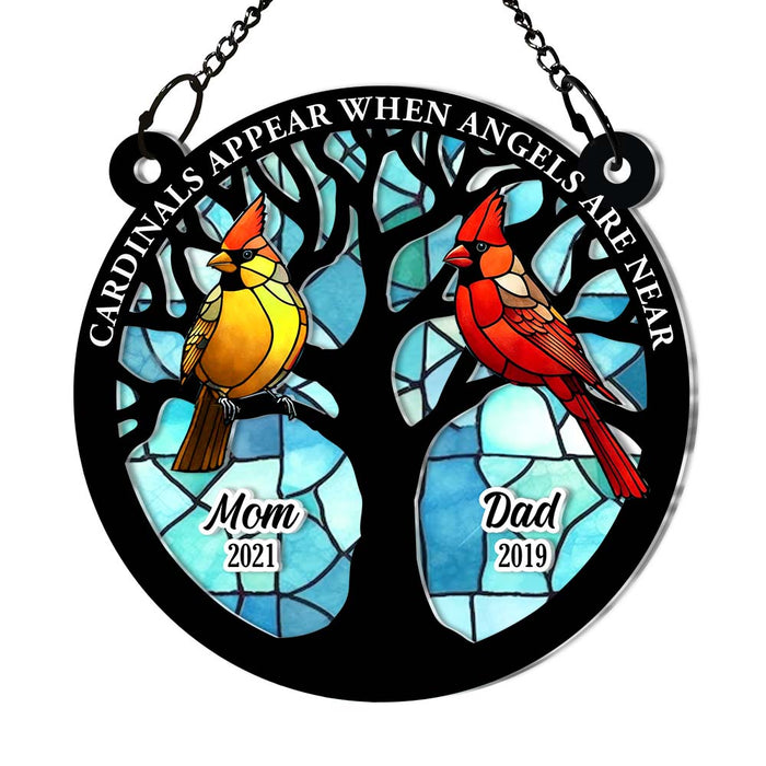 Personalized Memorial Gift For Loved One Tree Of Life Cardinal Acrylic Suncatcher Ornament 35115 1