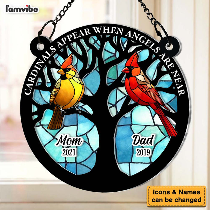 Personalized Memorial Gift For Loved One Tree Of Life Cardinal Acrylic Suncatcher Ornament 35115 1