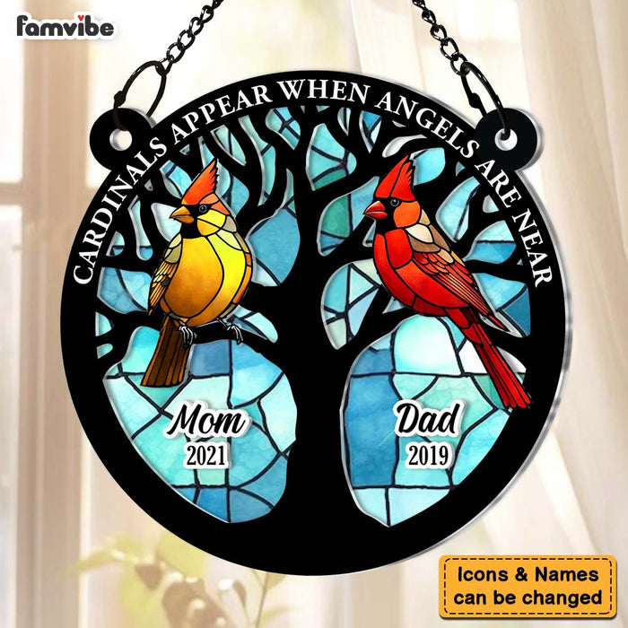 Personalized Memorial Gift For Loved One Tree Of Life Cardinal Acrylic Suncatcher Ornament 35115 1