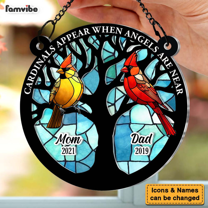 Personalized Memorial Gift For Loved One Tree Of Life Cardinal Acrylic Suncatcher Ornament 35115 1