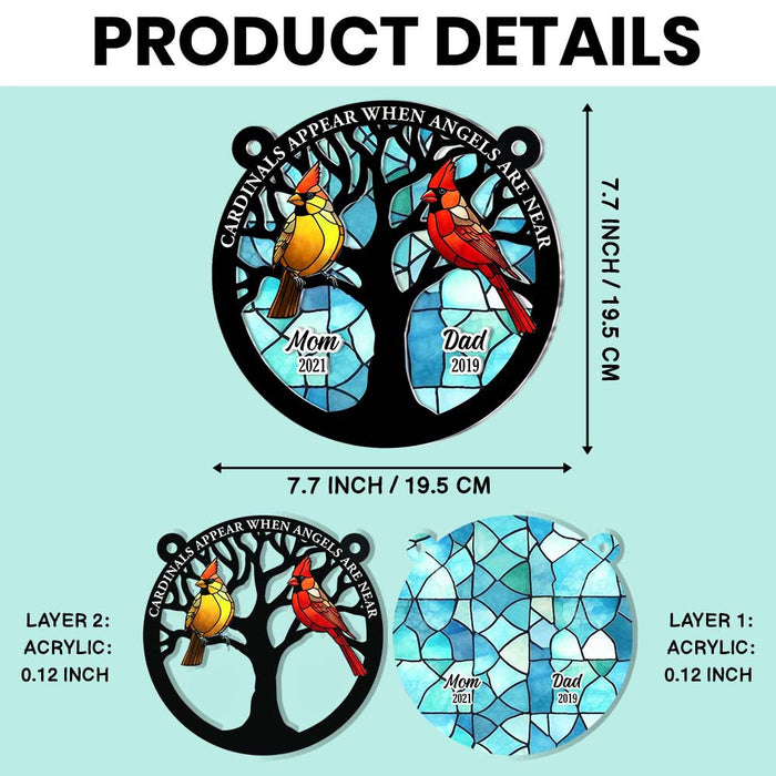 Personalized Memorial Gift For Loved One Tree Of Life Cardinal Acrylic Suncatcher Ornament 35115 1
