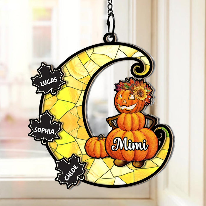 Personalized Gift For Grandma Fall Acrylic Mix Wood Suncatcher Ornament 35120 1