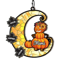 Personalized Gift For Grandma Fall Acrylic Mix Wood Suncatcher Ornament 35120 thumb 1