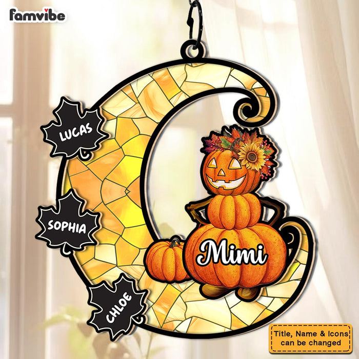 Personalized Gift For Grandma Fall Acrylic Mix Wood Suncatcher Ornament 35120 1