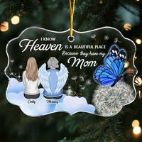 Personalized Gift For Loss Of Mom Heaven Is A Beautiful Place Memorial Benelux Ornament 35147 thumb 1