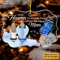 Personalized Gift For Loss Of Mom Heaven Is A Beautiful Place Memorial Benelux Ornament 35147 thumb 1