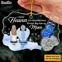 Personalized Gift For Loss Of Mom Heaven Is A Beautiful Place Memorial Benelux Ornament 35147 thumb 1