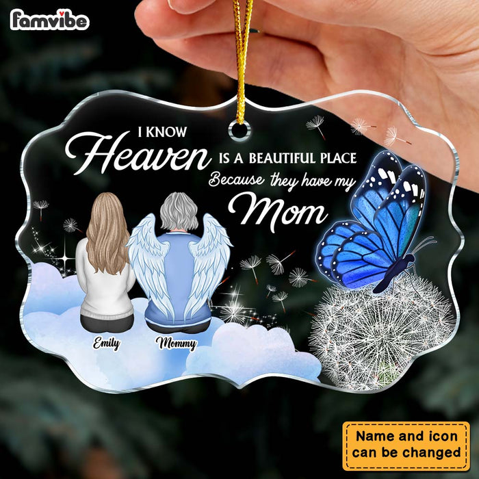 Personalized Gift For Loss Of Mom Heaven Is A Beautiful Place Memorial Benelux Ornament 35147 1