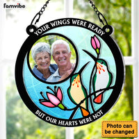 Personalized Gift For Loss Of Mom Dad Memorial Hummingbird Stained Glass Acrylic Suncatcher Ornament 35150 thumb 1