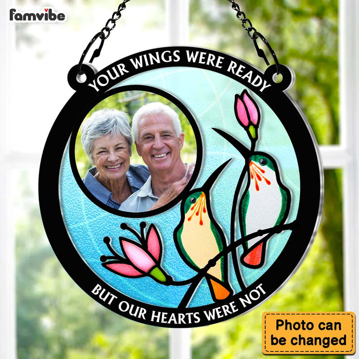 Personalized Gift For Loss Of Mom Dad Memorial Hummingbird Stained Glass Acrylic Suncatcher Ornament 35150 1