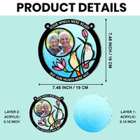 Personalized Gift For Loss Of Mom Dad Memorial Hummingbird Stained Glass Acrylic Suncatcher Ornament 35150 thumb 1