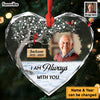 Personalized Memorial Keepsakes Gift I'm Always With You Heart Glass Ornaments 35182 1