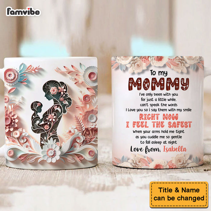 Personalized Gift For First Mother's Day Floral Silhouette Mug 32814 1