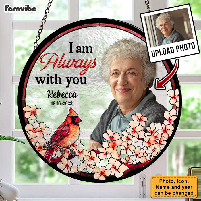 Personalized Gift Photo I'm Always With You Memorial Stained Glass Suncatcher 35207 1