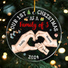 Personalized Baby's First Christmas As A Family New Acrylic Circle Ornament 35209 1