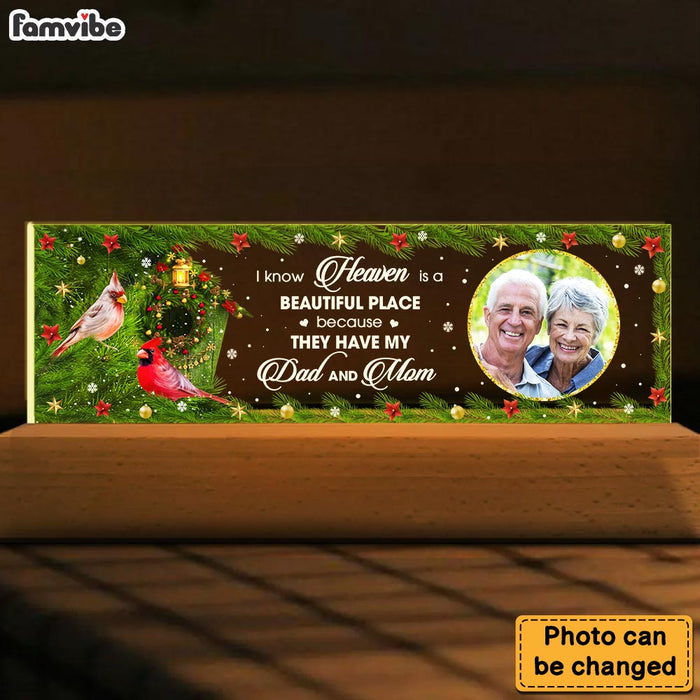 Personalized Heaven Is A Beautiful Place Cardinal Acrylic Name Night Light 35229 1
