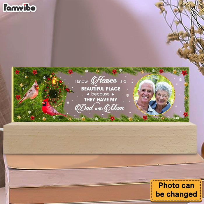 Personalized Heaven Is A Beautiful Place Cardinal Acrylic Name Night Light 35229 1