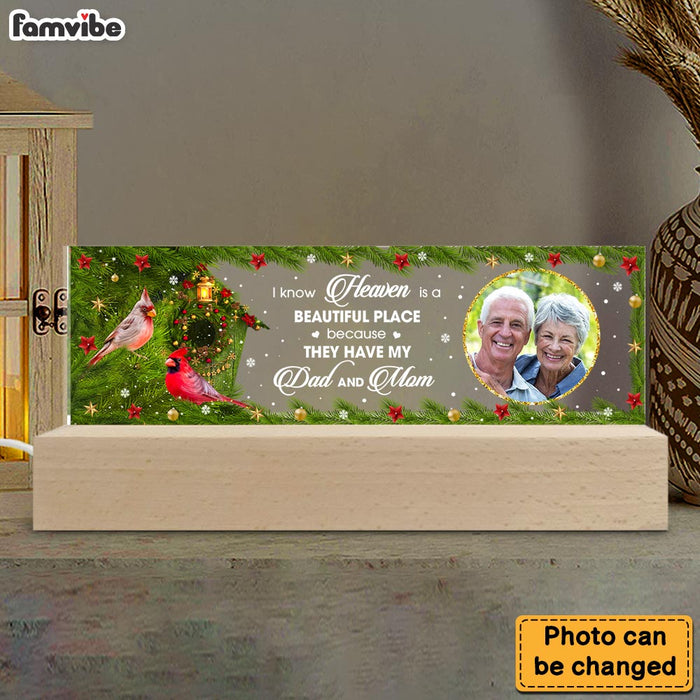 Personalized Heaven Is A Beautiful Place Cardinal Acrylic Name Night Light 35229 1