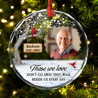 Personalized Memorial Keepsakes GiftThose We Love Circle Glass Ornament 35231 thumb 1
