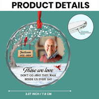 Personalized Memorial Keepsakes GiftThose We Love Circle Glass Ornament 35231 thumb 1