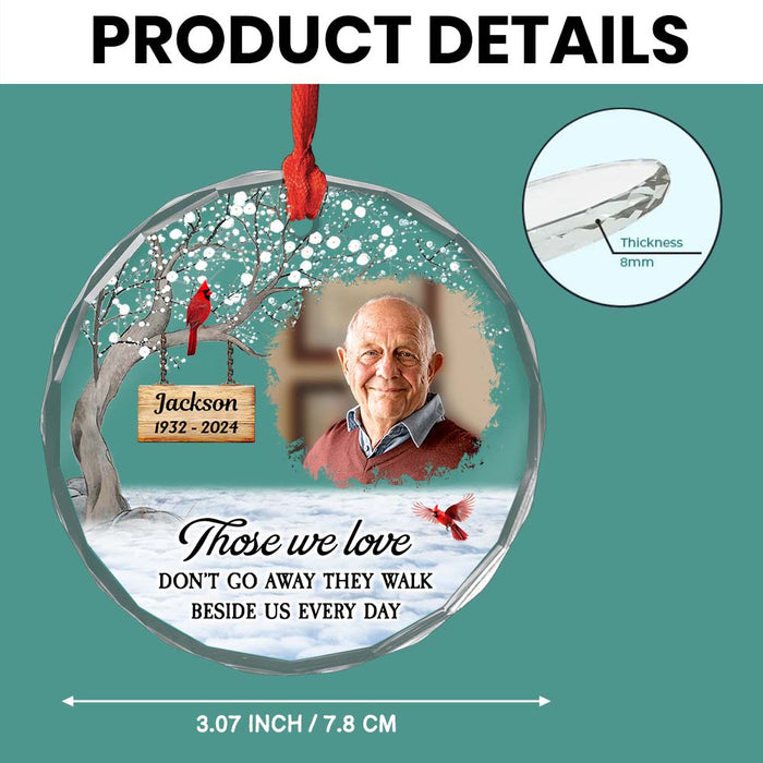 Personalized Memorial Keepsakes GiftThose We Love Circle Glass Ornament 35231 1