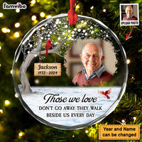 Personalized Memorial Keepsakes GiftThose We Love Circle Glass Ornament 35231 thumb 1