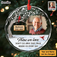 Personalized Memorial Keepsakes GiftThose We Love Circle Glass Ornament 35231 thumb 1