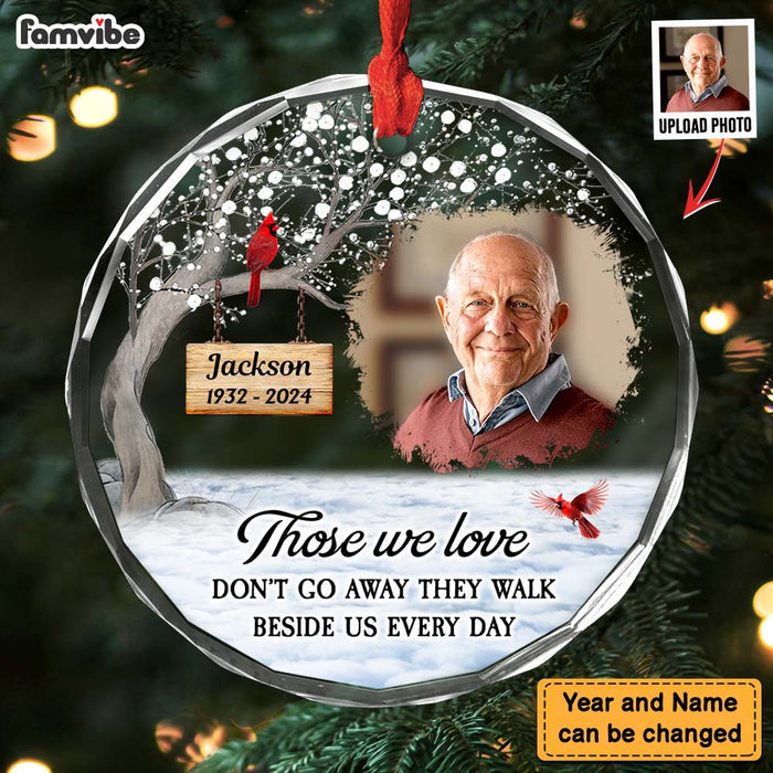 Personalized Memorial Keepsakes GiftThose We Love Circle Glass Ornament 35231 1