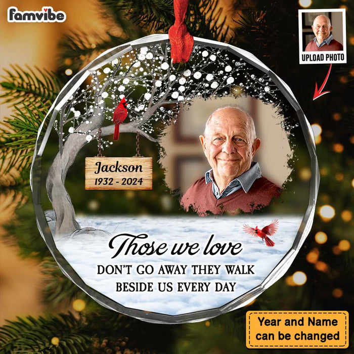 Personalized Memorial Keepsakes GiftThose We Love Circle Glass Ornament 35231 1