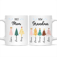 Personalized First Mom Now Grandma Christmas Tree Mug 35260 thumb 1