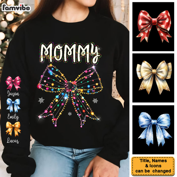 Personalized Gift For Grandma Christmas Light Coquette Bow Unisex Sleeve Printed Standard Sweatshirt 35264 1