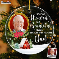 Personalized Heaven is a Beautiful Place New Acrylic Circle Ornament 35288 thumb 1