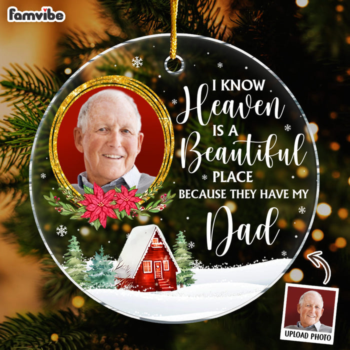 Personalized Heaven is a Beautiful Place New Acrylic Circle Ornament 35288 1