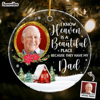Personalized Heaven is a Beautiful Place New Acrylic Circle Ornament 35288 thumb 1