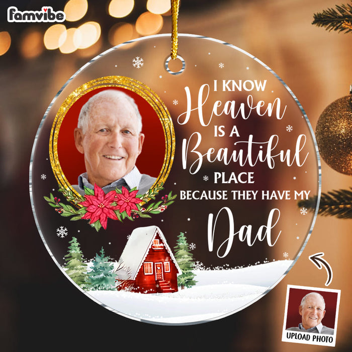 Personalized Heaven is a Beautiful Place New Acrylic Circle Ornament 35288 1
