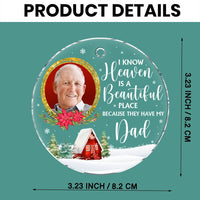 Personalized Heaven is a Beautiful Place New Acrylic Circle Ornament 35288 thumb 1