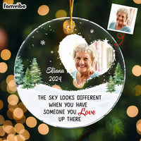 Personalized The Sky Looks Different Memorial New Acrylic Circle Ornament 35289 thumb 1