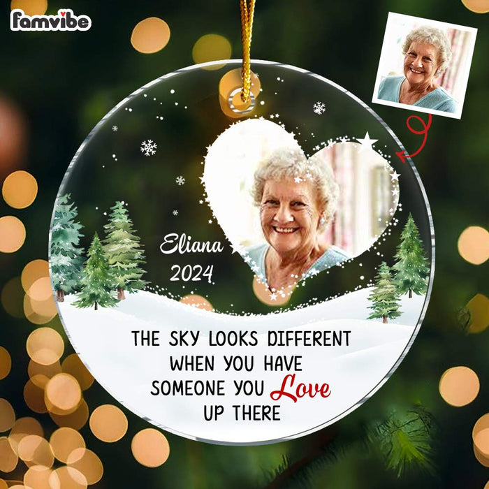 Personalized The Sky Looks Different Memorial New Acrylic Circle Ornament 35289 1