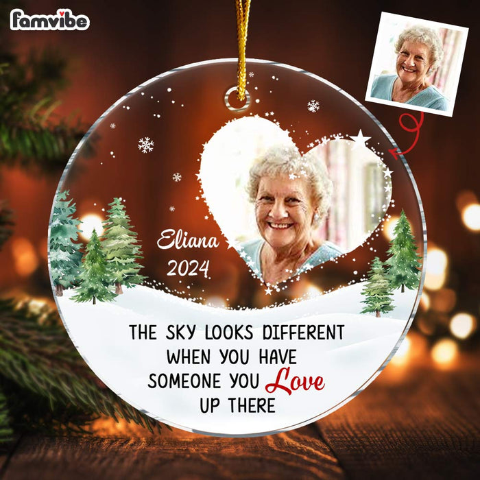 Personalized The Sky Looks Different Memorial New Acrylic Circle Ornament 35289 1