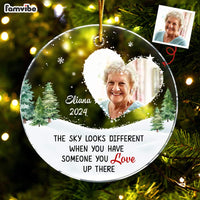 Personalized The Sky Looks Different Memorial New Acrylic Circle Ornament 35289 thumb 1