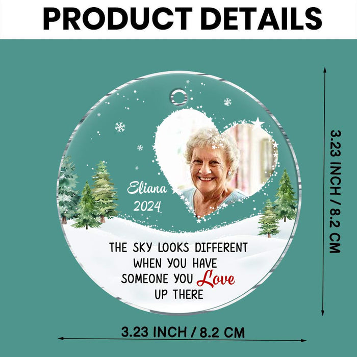 Personalized The Sky Looks Different Memorial New Acrylic Circle Ornament 35289 1