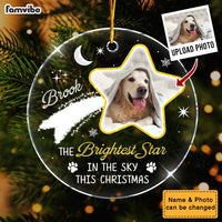 Personalized Memorial Gift For Dog Lovers Acrylic Circle Ornament 35294 thumb 1