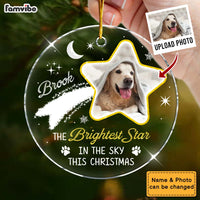 Personalized Memorial Gift For Dog Lovers Acrylic Circle Ornament 35294 thumb 1