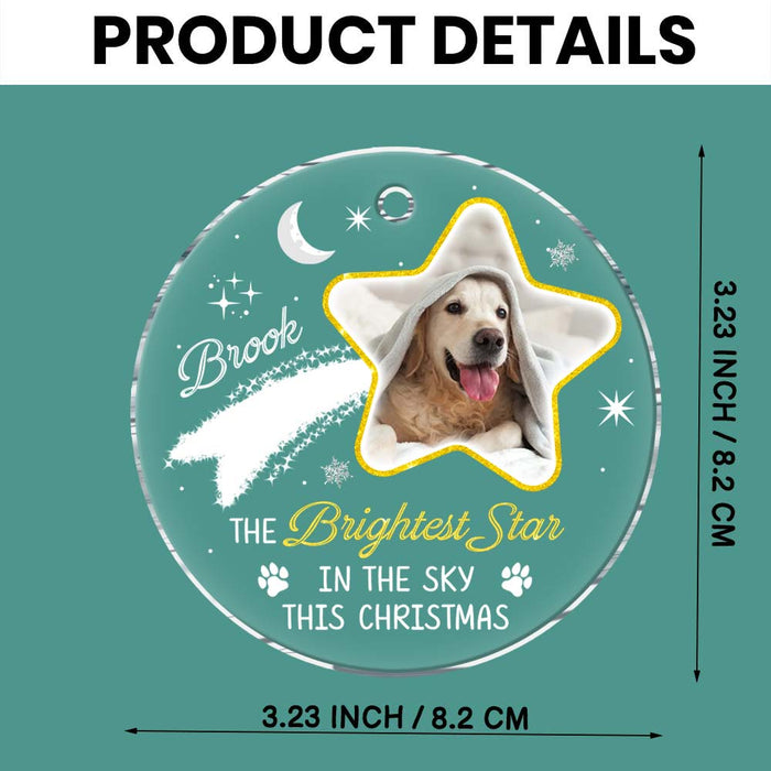 Personalized Memorial Gift For Dog Lovers Acrylic Circle Ornament 35294 1