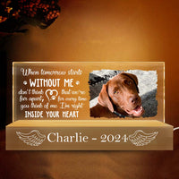 Personalized Dog Memorial Photo Gift For Loss Of Pet Acrylic Name Night Light 35299 thumb 1