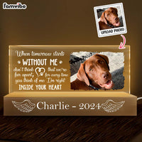 Personalized Dog Memorial Photo Gift For Loss Of Pet Acrylic Name Night Light 35299 thumb 1