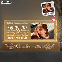 Personalized Dog Memorial Photo Gift For Loss Of Pet Acrylic Name Night Light 35299 thumb 1