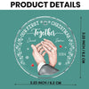 Personalized Gift For Couple Holding Hands Our First Christmas New Acrylic Circle Ornament 35317 1