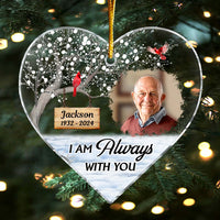 Personalized Memorial Keepsakes Gift I'm Always With You Heart Ornament 35322 thumb 1