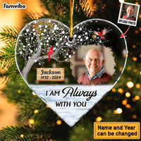 Personalized Memorial Keepsakes Gift I'm Always With You Heart Ornament 35322 thumb 1